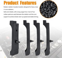 4 Pcs Kit Rubber Radiator Insulator Pads, 4 Core Radiator Mounts 4012-326-682S