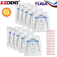 100pcs AZDENT Dental Orthodontic Super Elastic Niti Round Arch Wires Ovoid Form