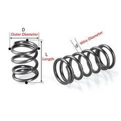 Compression Spring Various Size 16-40mm Diameter & 20-100 mm Length Pressure Big