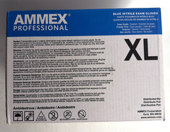 [NEW] (APFN48100) AMMEX Professional Blue Nitrile Exam Gloves, Powder-Free, XL