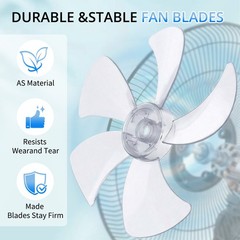 16″ Pedestal Fan with Remote for Bedroom, Living Room, Adjustable Height 3 Speed