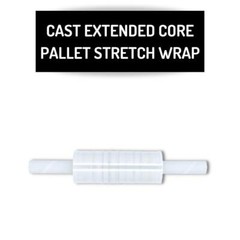 30″ x 1000′ 1 Roll 80 Gauge Cast Extended Core Pallet Cling Stretch Wrap, Clear