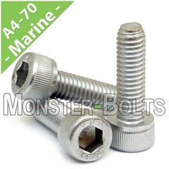 M4 Stainless Steel Socket Head Cap Screws, A4 / 316 Marine, DIN 912 0.70 Coarse