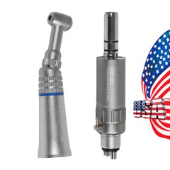 NSK Style Dental Low Speed Handpiece Straight Contra Angle Air Motor 1:1 Attach