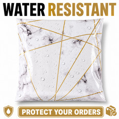 Marble Poly Mailers 10×13 Designer Shipping Bags Self Seal Boutique
