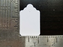 Blank White Merchandise Price Tags Retail Jewelry Large Small No String Unstrung