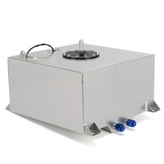 40L Litre 10 Gallon Aluminum Fuel Surge Cell Tank With Cap Sensor Foam Inside