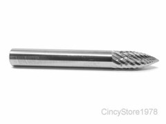 SG1D Tree Shape Tungsten Carbide Burr Bur Cutting Tool Die Grinder Bit 1/4″