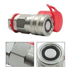 3/4″ NPT Flat Face Hydraulic Quick Connect Couplers Skid Steer Set