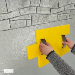 Concrete Stamping Molds Set Of 3 Stone Texture 50 × 30 cm For Floor & Wall