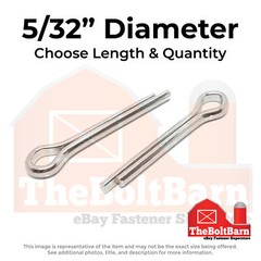 5/32″ Stainless Extended Prong Cotter Pin (Choose Length & Qty)