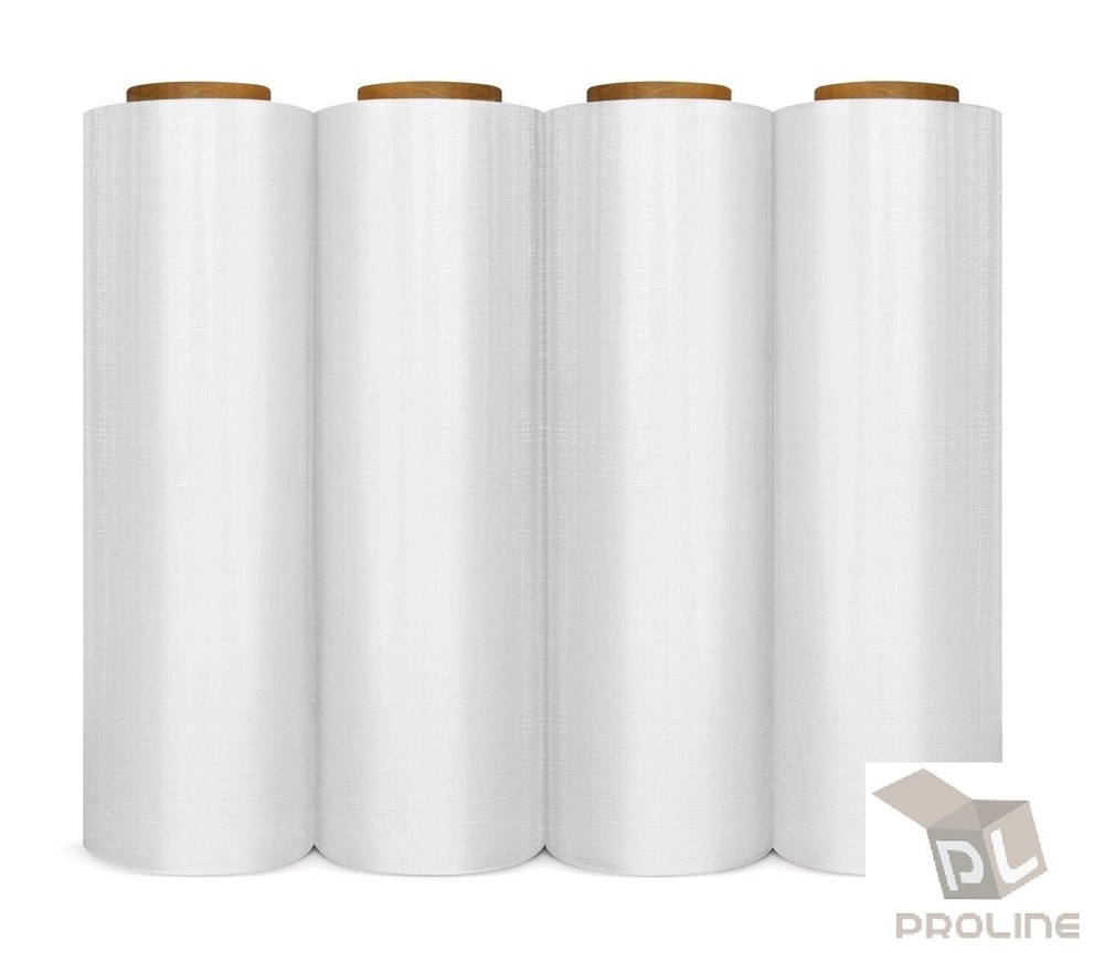 1 Roll 80 Gauge Cast Hand Stretch Wrap 18″ x 1000′ Plastic Bundling Shrink Film