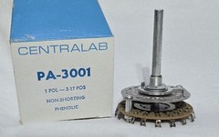 PA3001 – CENTRALAB – ROTARY SWITCH – 1POLE – 2 TO 17 POSITIONS – NON-SHORTING –