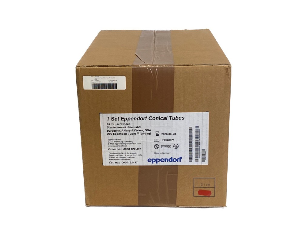 (200/Cs) EPPENDORF 25mL Polypropylene Conical Centrifuge Tubes 0030122437