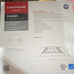 Lightolier 8″ Retrofit LED Downlight 4000K 90CRI 120-277V 2300lm CR8R23940UW