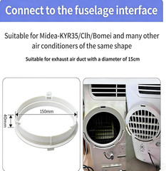 5.9 Inch Portable Air Conditioner Hose Connector, Comes with Threaded Adapter fo