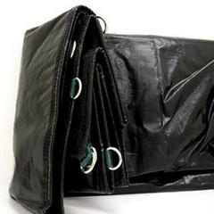 Black Truck Tarp – Hauling Tarp 16 Mil Heavy Duty Poly Dry Top Tarp D-rings