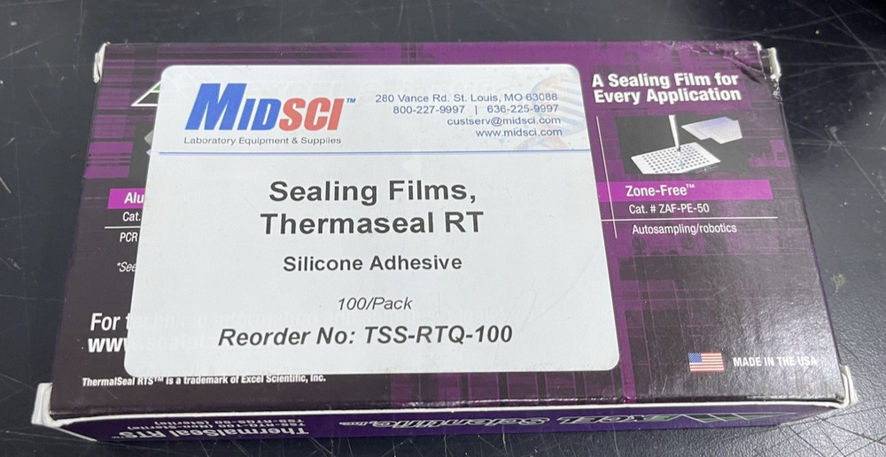 MIDSCI TSS-RTQ-100 SEALING FILMS THERMASEAL RT 100/PACK NEW!