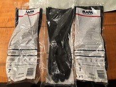 3 Pair Furniture Stripper Gloves MAPA NS-450 Neoprene 16″ Chemical Resistant Sz7