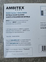 Ambitex Size Medium Powder Free Blue Nitrile Gloves 1 box = 100 gloves NMD400