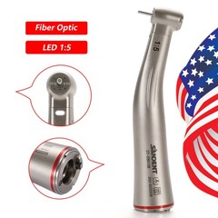SANDENT 1:5 Increasing LED Fiber Optic Contra Angle Handpiece Red Standard Head