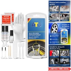 Wheel Scratch Repair Kit Silver Alloy Rim Curb Rash Filler for Car Truck