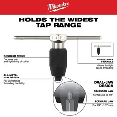 Milwaukee 49-22-5603 38PC Metric Tap & Die PACKOUT Set w/ Hex-LOK 2-in-1 Handle