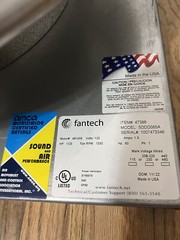 Fantech 8” Roof Ventilator Direct Drive Downblast 5DDD085A, 1/25 HP, 115V, 1 PH