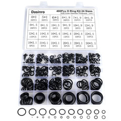 400 Pcs Rubber O-Rings Assortment Kit, 24 Sizes O Rings Assortment Rubber O-Rin
