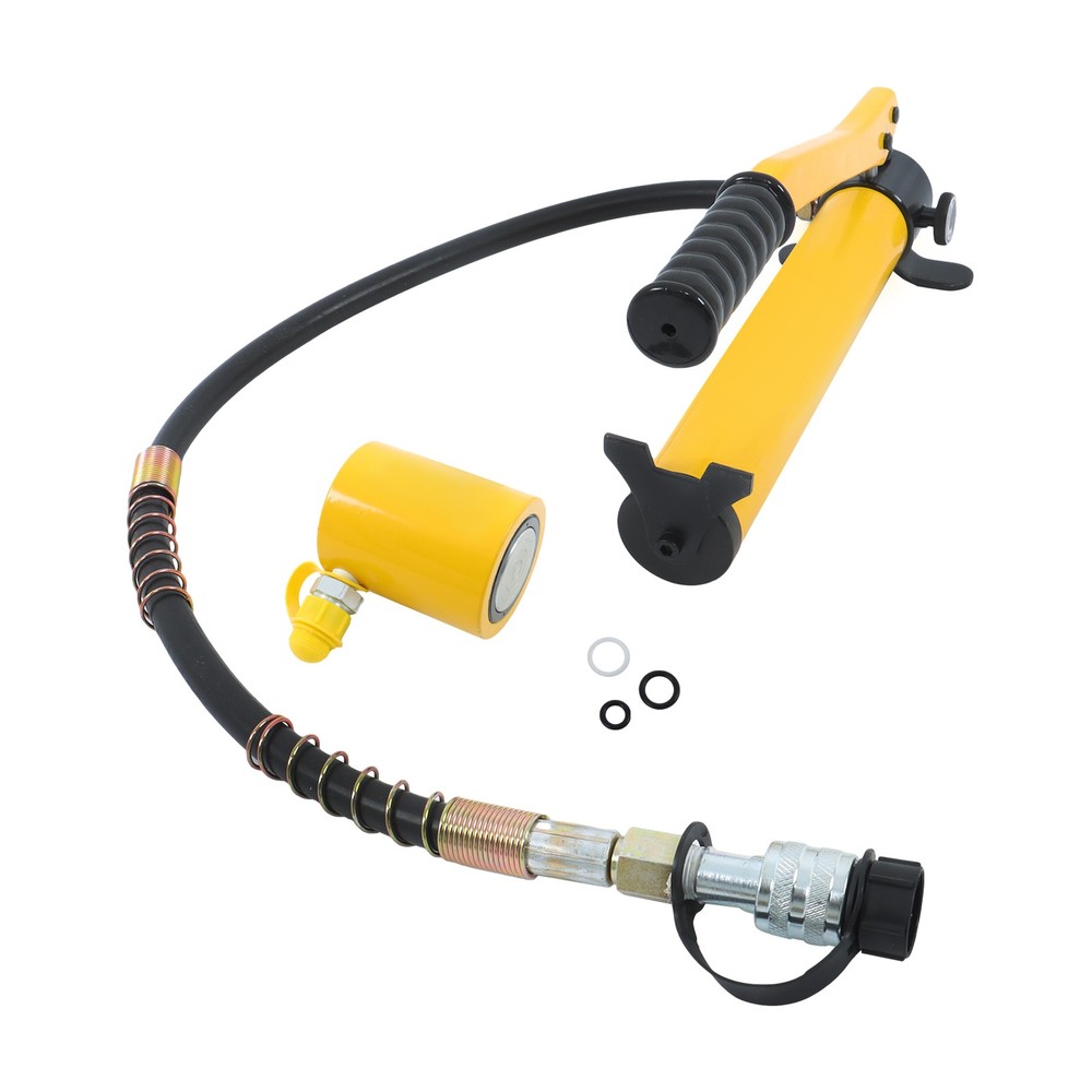 20Ton Hydraulic Cylinder For Jack Low Profile Porta Power Ram Single Acting+Pump