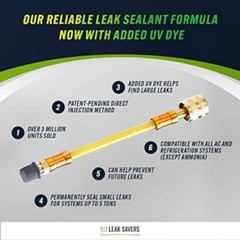 Leak Saver Direct Inject UV – 6 Pack – HVAC & Automotive Refrigerant Leak Sealer