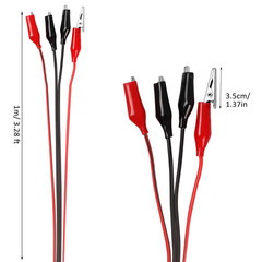 4 Groups 1M Alligator Clips Electrical, Insulated Test Leads with Alligator