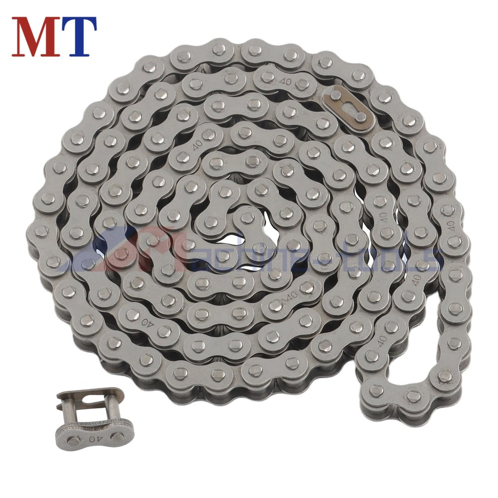 #40 Roller Chain 5 FT with 2 Free Master Connecting Links