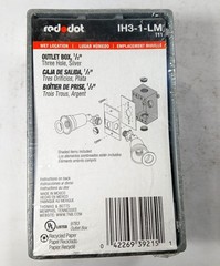 1 NEW RED DOT IH3-1-LM WEATHERPROOF OUTLET BOX NNB ***MAKE OFFER***