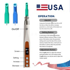 Dental Cordless Electric Hygiene Prophy Handpiece 360° Swivel + 2 Prophy Angles
