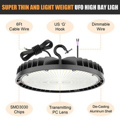 240 Watts High Bay LED light Warehouse Commercial Lighting Dimmable AC 100-277V