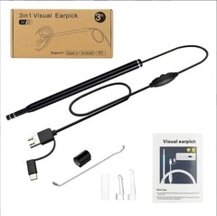 LED Ear Endoscope HD Otoscope Ear Wax Cleaning Camera Tool Cleaner Removal Kit