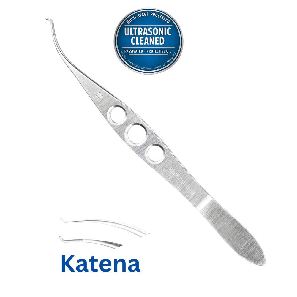 Katena K5-1902 Harms-Colibri Forceps, 1×2 Teeth, Very Delicate, CRV, 4-1/8″