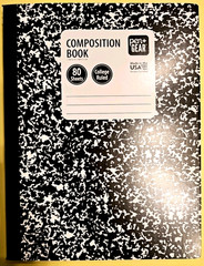Pen+Gear 2 Composition Books 9.75″ x 7.5″ w 80 Sheets Each ~ Black ~ Made in USA