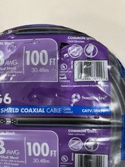 Southwire 56918443 100 ft. RG6 Quad Shield Black CM Coaxial Cable