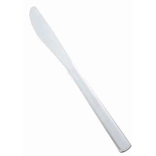 Winco 18/0 Stainless Steel Medium Weight Windsor Dinner Knife 8″ L | 12/Box