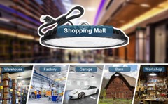 8Pcs 300W UFO LED High Bay Light Industrial Commercial Factory Garage Shop Light