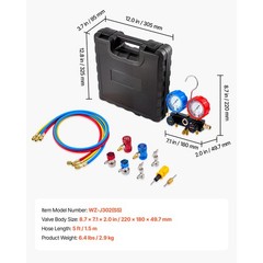 Uimoso 3-Way AC Manifold Gauge Set for R134a R404A R1234yf R22 Refrigerants