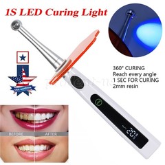 Dental Cordless LED Light Cure Lamp Metal Head 1S LED Curing Light Photopolymer