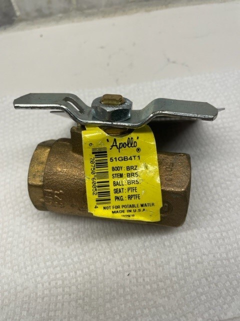 Apollo 51GB-4T1 3/4″ Bronze/Brass/Copper Gas Ball Valve – Apollo Valves 51GB4T1