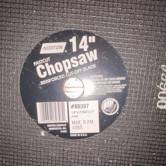 Norton Fastcut 14in Type 1 Aluminum Oxide Cut-Off Wheel 36 Grit 1in Arbor