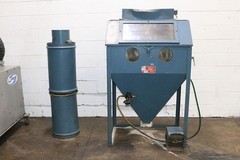 36″ W 24″ H Trinco 36/BP, WITH DUST COLLECTOR BLAST CLEANER, 36″W x 24″D x 23″H