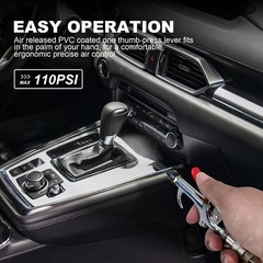 SARDVISA 2-Way Connection Air Nozzle Blow Gun, Rubber Tip 4 Pcs Kit