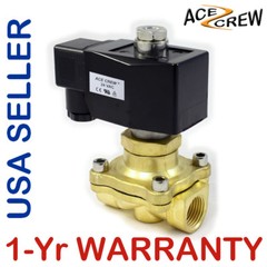 1/2 inch NORMALLY OPEN 24V AC VAC Brass Solenoid Valve NPT ONE-YEAR WARRANTY