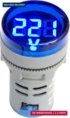 80-500V AC Digital Voltmeter 110V 220V 380V Red Green Yellow White LCD 2 Pack